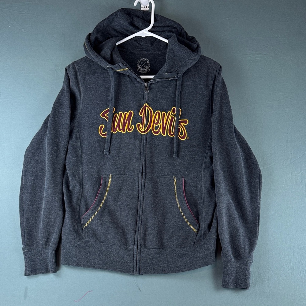 Sun Devils zip-up Gray Hoodie
